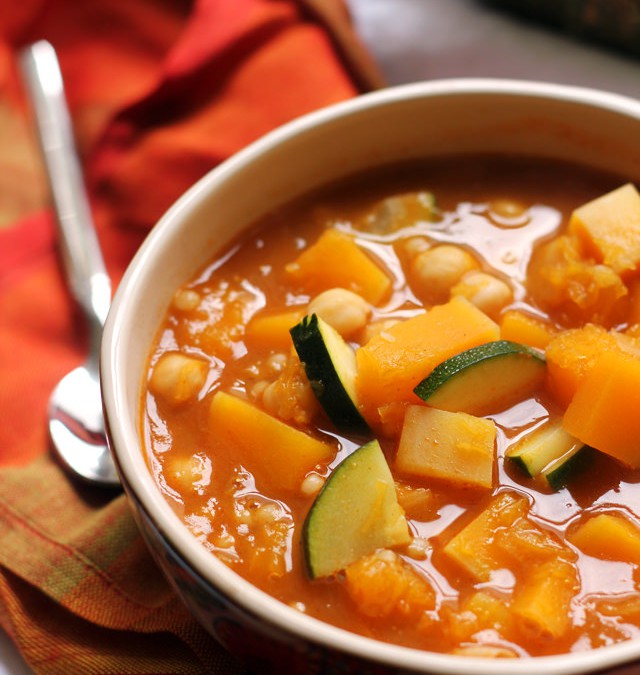 Moroccan Chickpea And Butternut Squash Soup